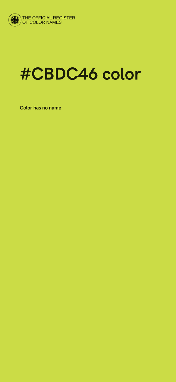#CBDC46 color image