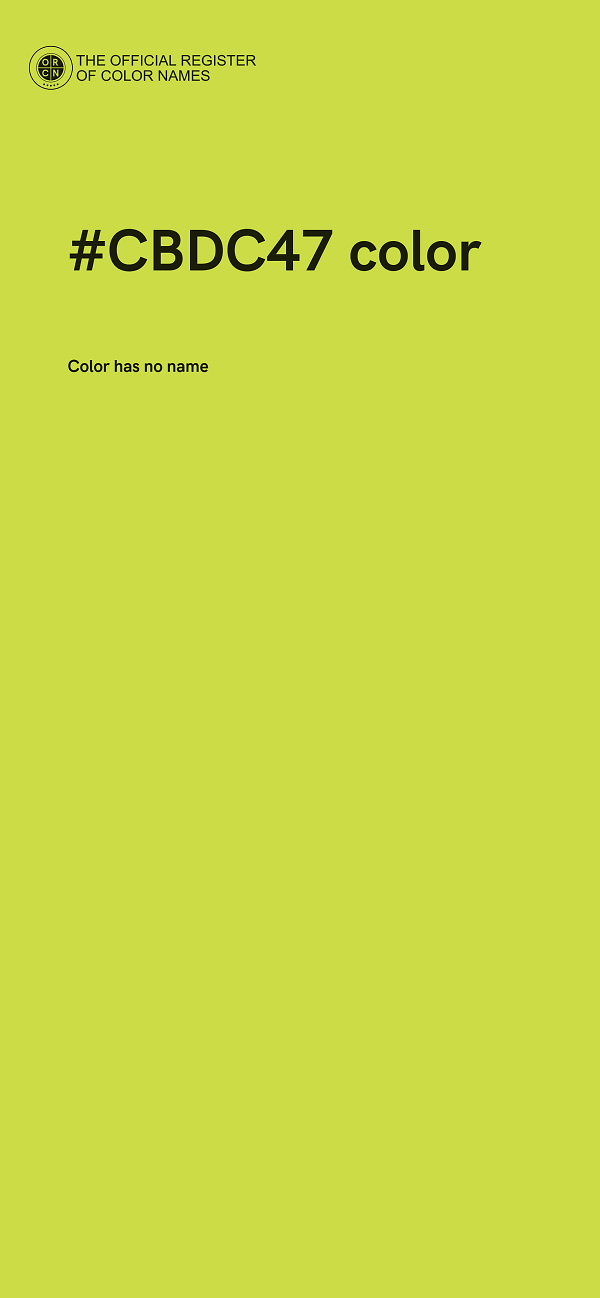 #CBDC47 color image