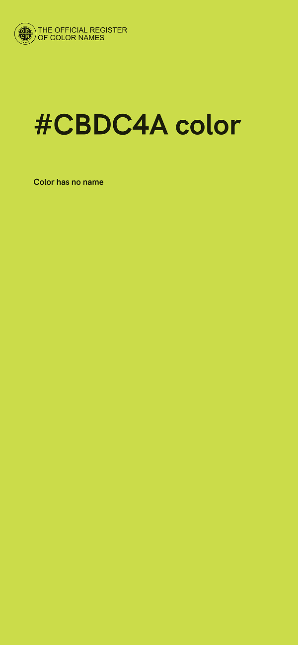 #CBDC4A color image