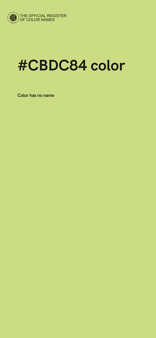#CBDC84 color image