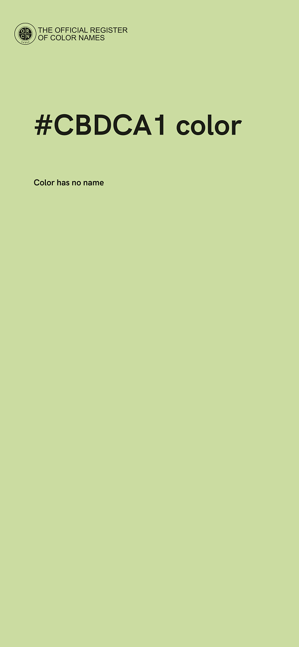 #CBDCA1 color image