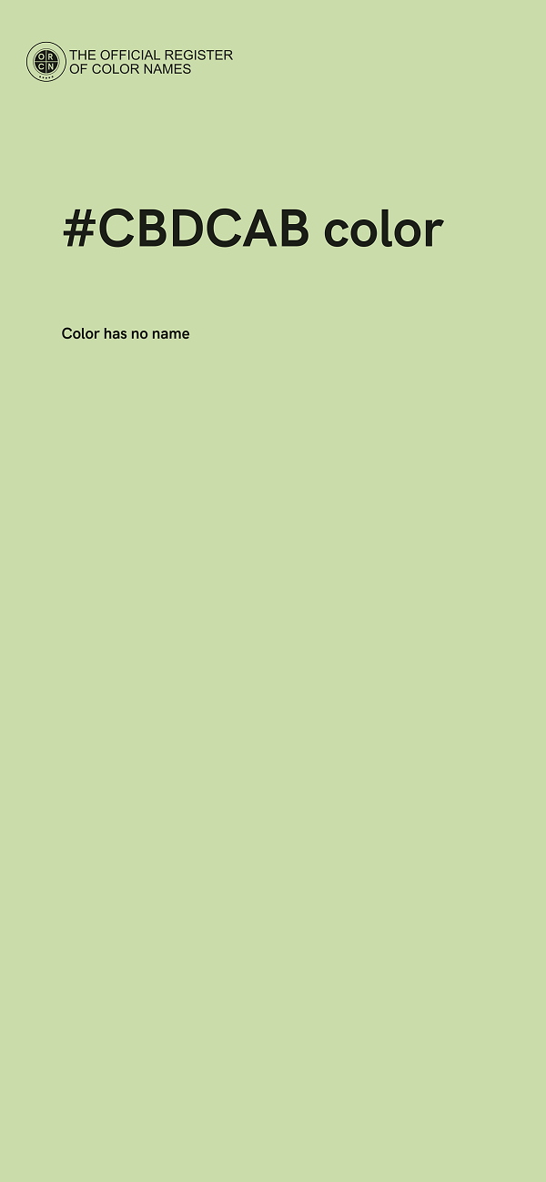 #CBDCAB color image