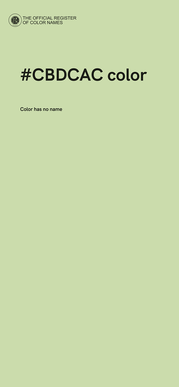 #CBDCAC color image