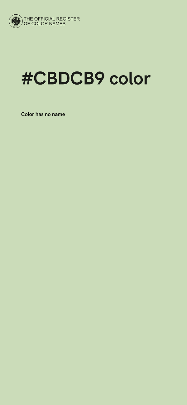 #CBDCB9 color image