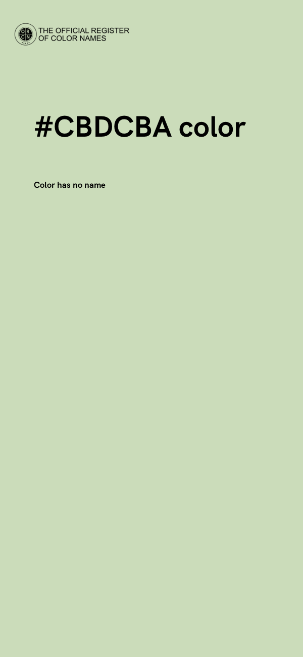 #CBDCBA color image
