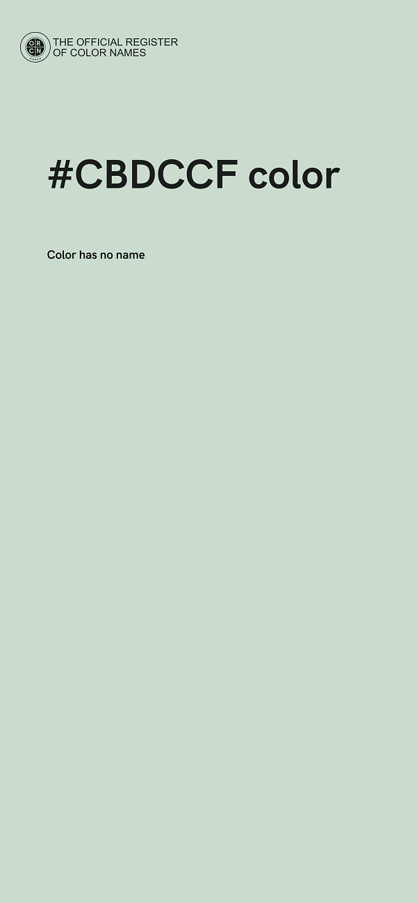 #CBDCCF color image