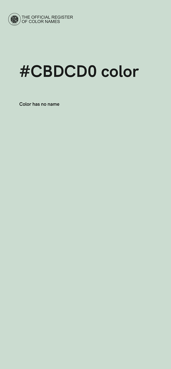 #CBDCD0 color image