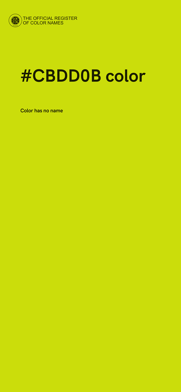 #CBDD0B color image