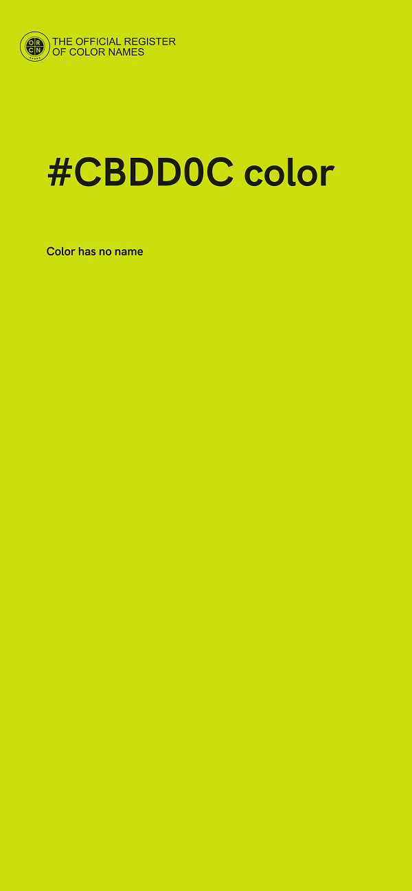 #CBDD0C color image
