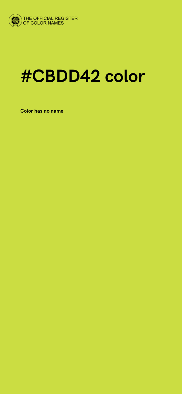 #CBDD42 color image