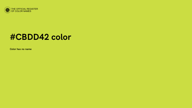 #CBDD42 color image