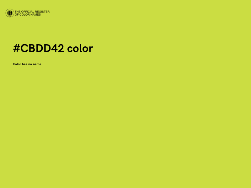 #CBDD42 color image