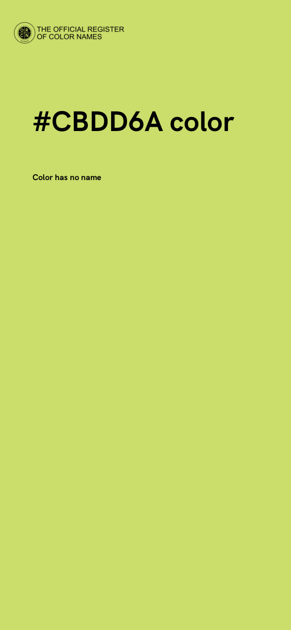 #CBDD6A color image