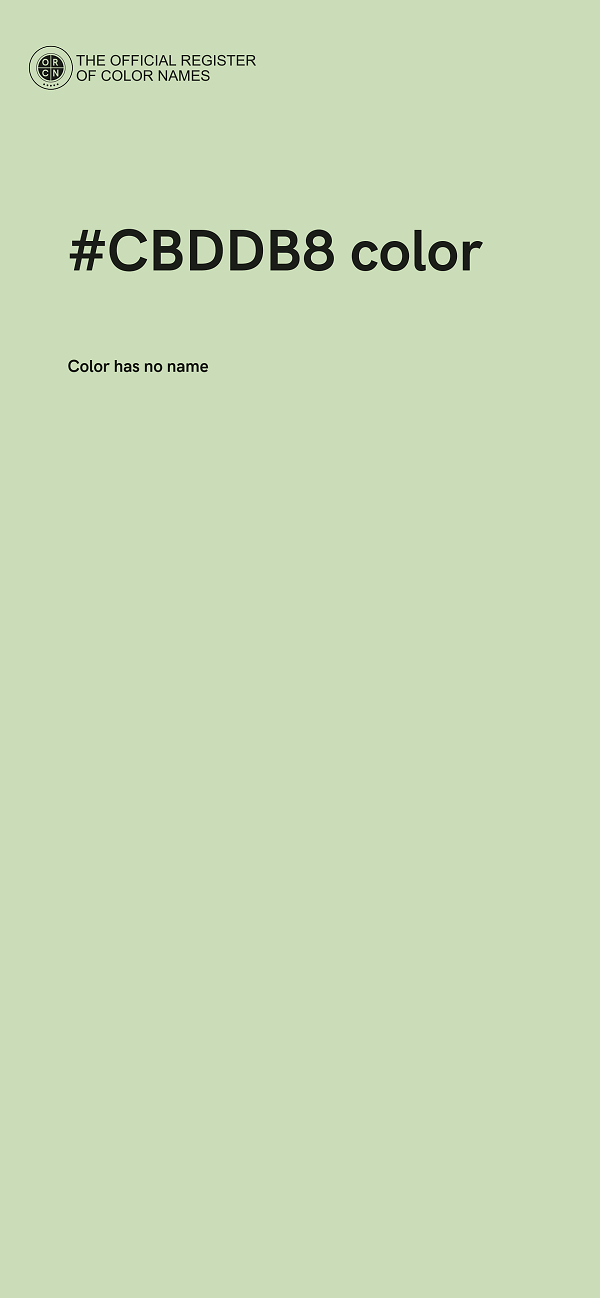 #CBDDB8 color image