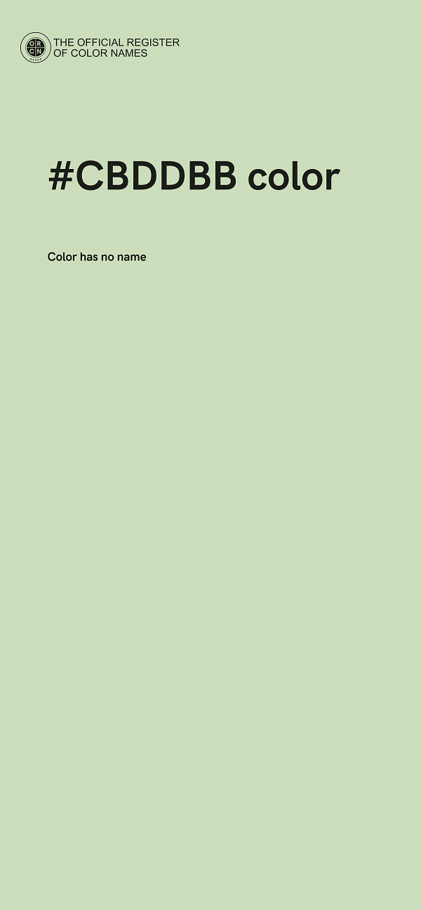 #CBDDBB color image