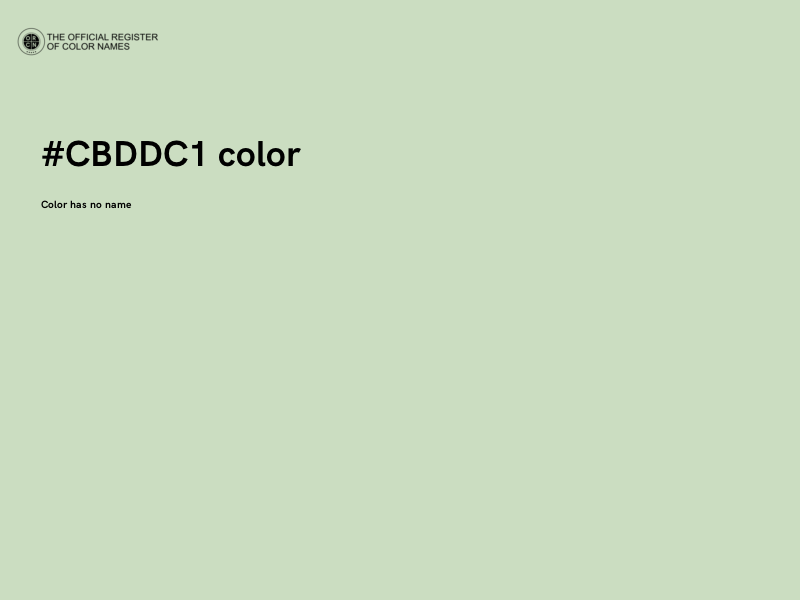 #CBDDC1 color image