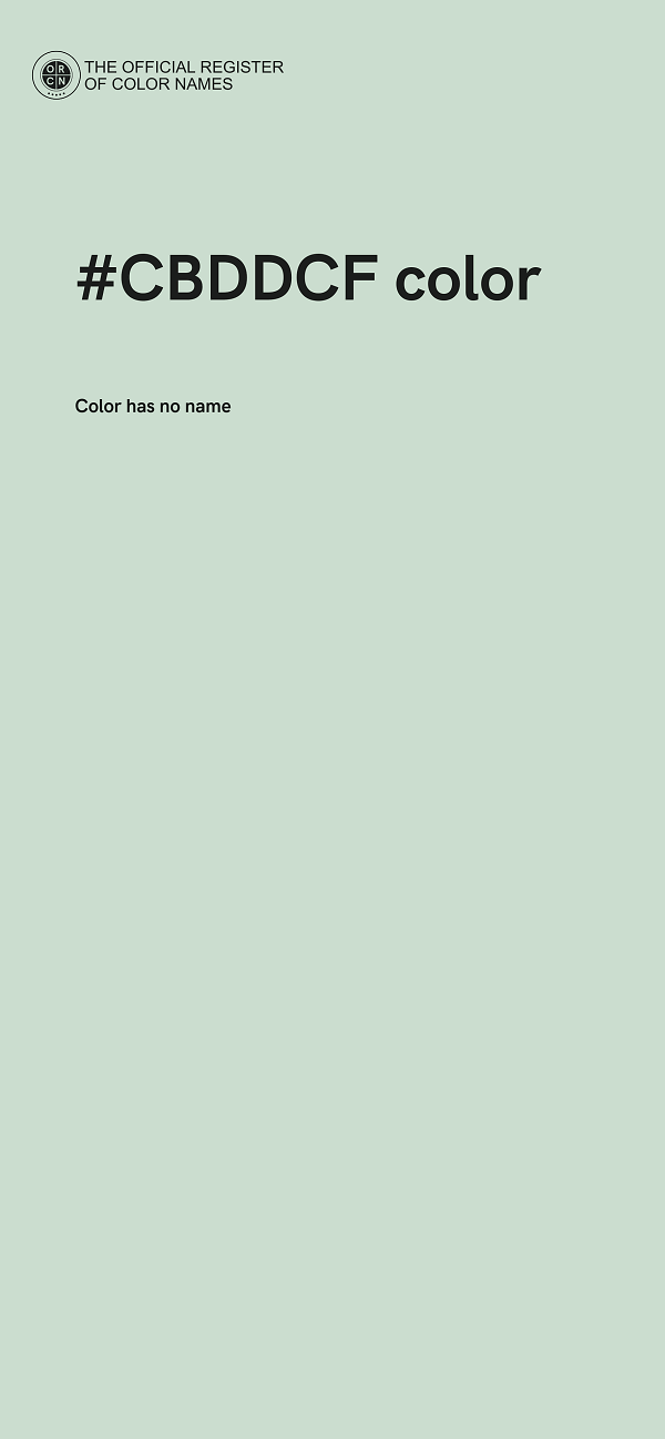 #CBDDCF color image