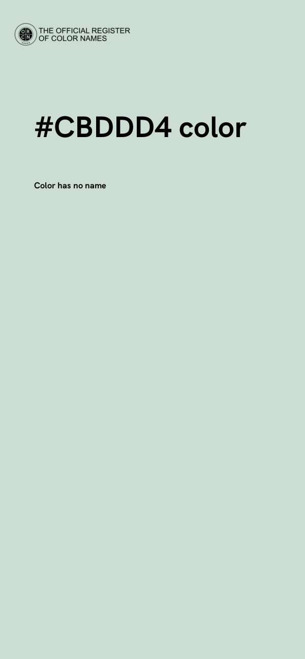 #CBDDD4 color image