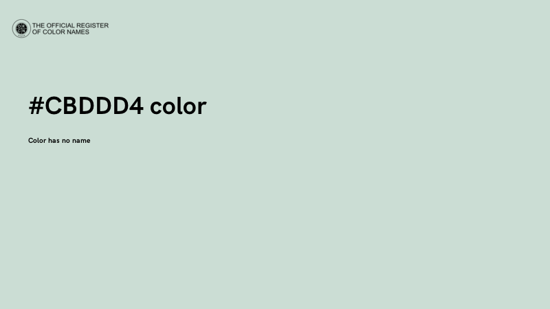 #CBDDD4 color image