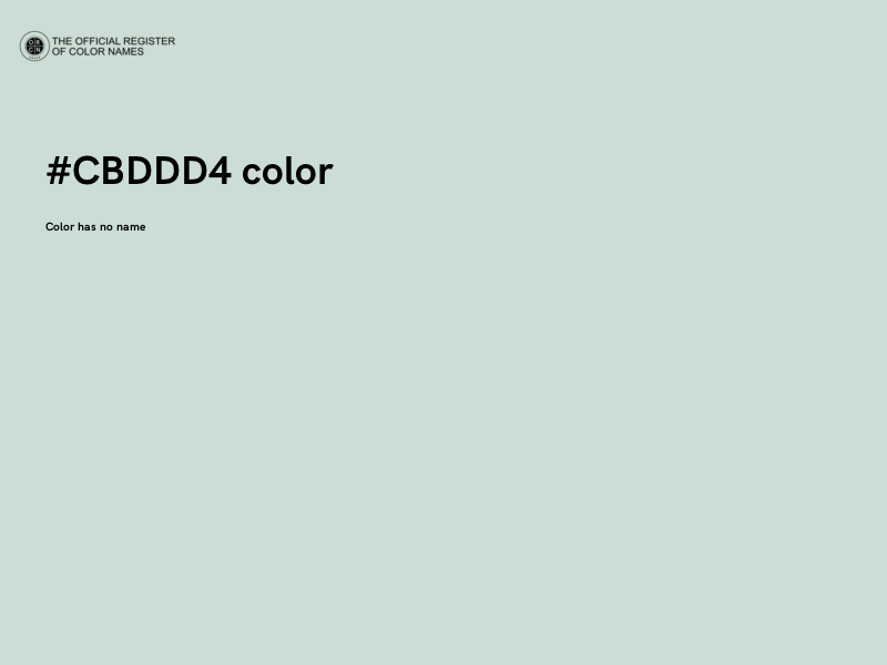 #CBDDD4 color image