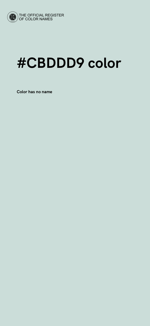 #CBDDD9 color image