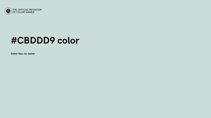#CBDDD9 color image