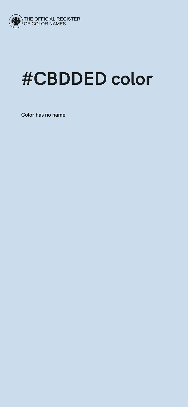 #CBDDED color image