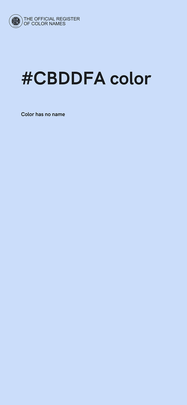 #CBDDFA color image