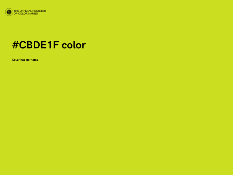 #CBDE1F color image