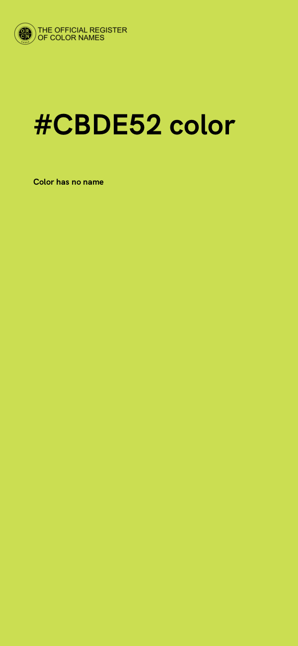 #CBDE52 color image