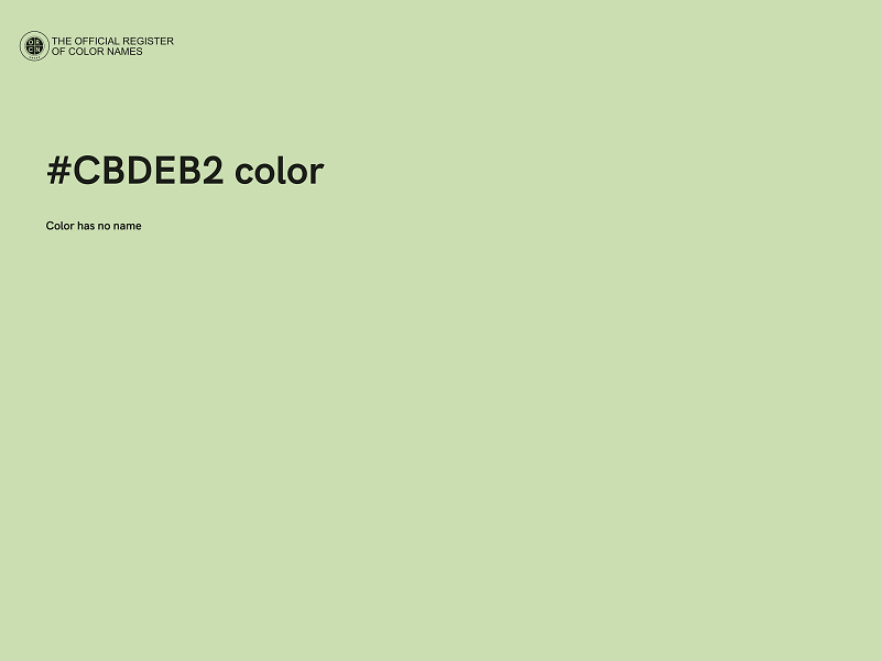 #CBDEB2 color image
