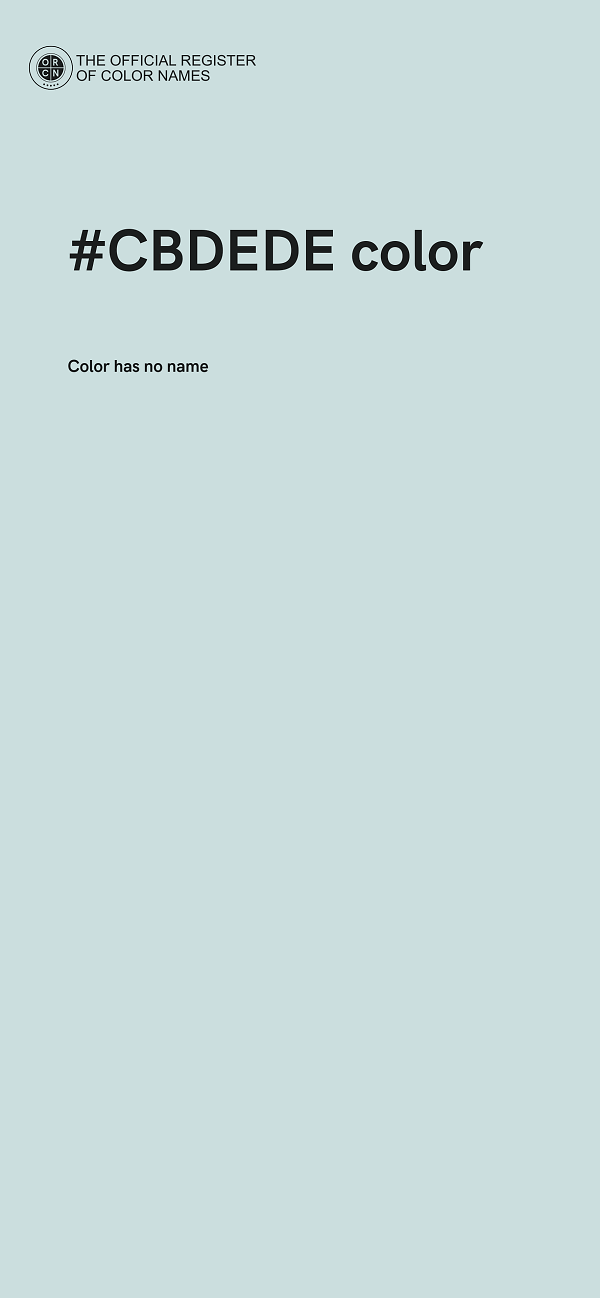 #CBDEDE color image