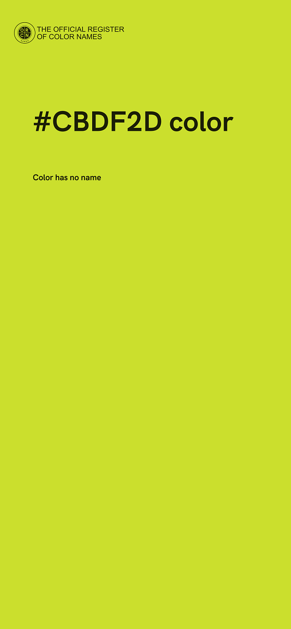#CBDF2D color image