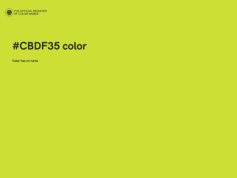 #CBDF35 color image