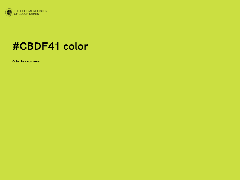 #CBDF41 color image