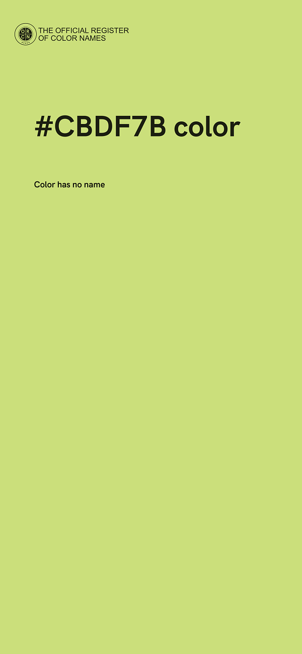 #CBDF7B color image