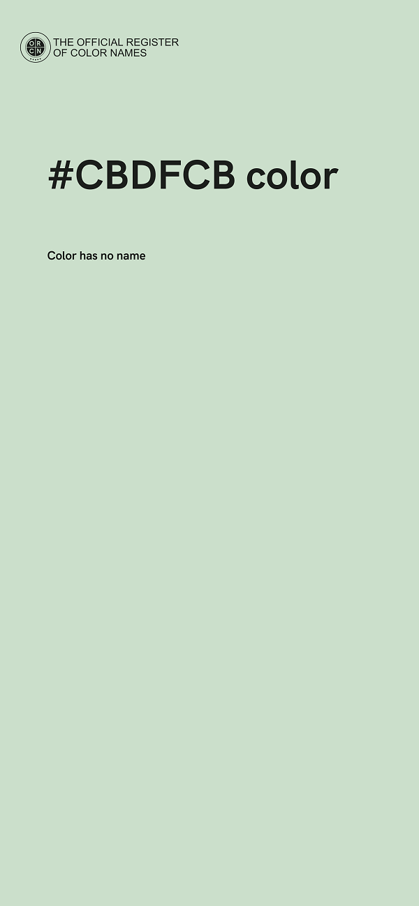 #CBDFCB color image