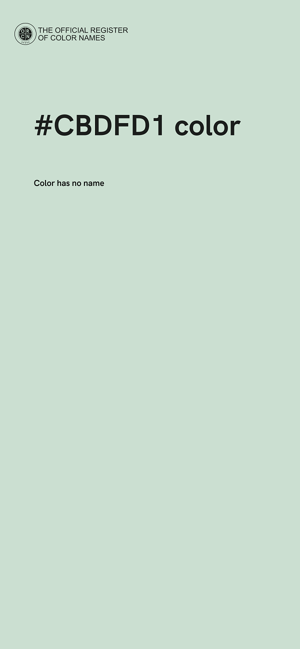 #CBDFD1 color image