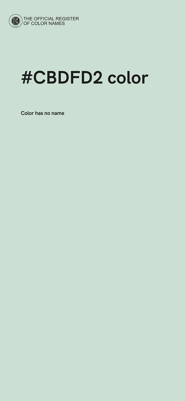 #CBDFD2 color image