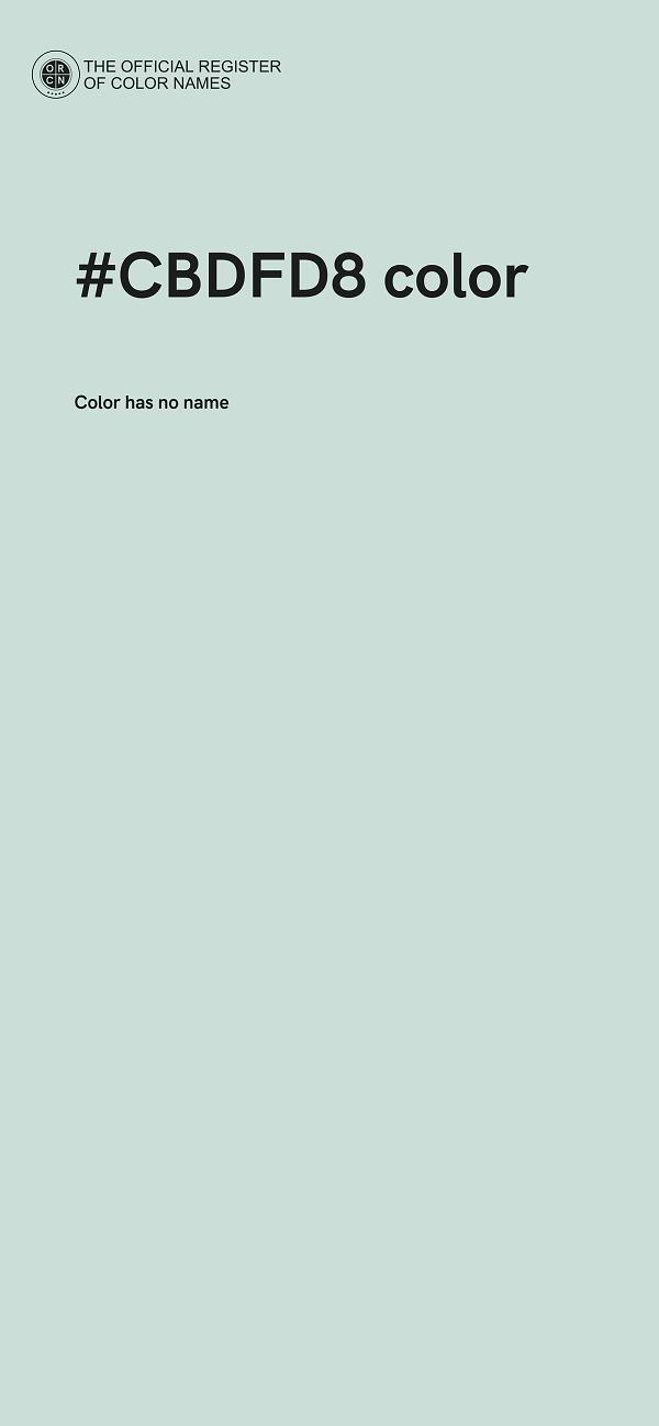 #CBDFD8 color image