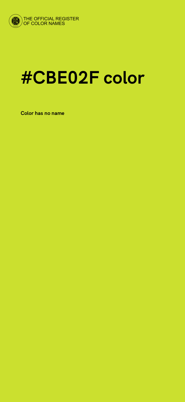 #CBE02F color image