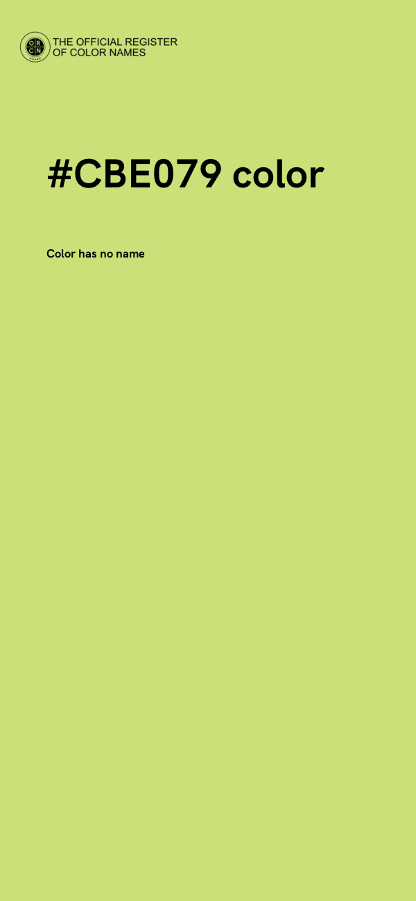 #CBE079 color image