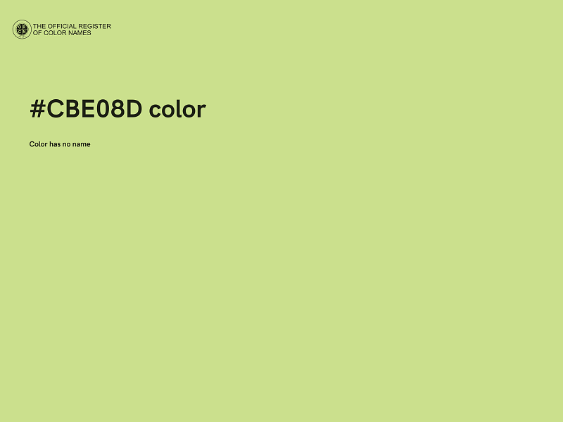 #CBE08D color image