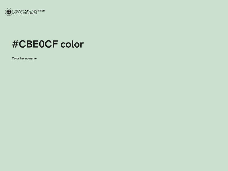 #CBE0CF color image