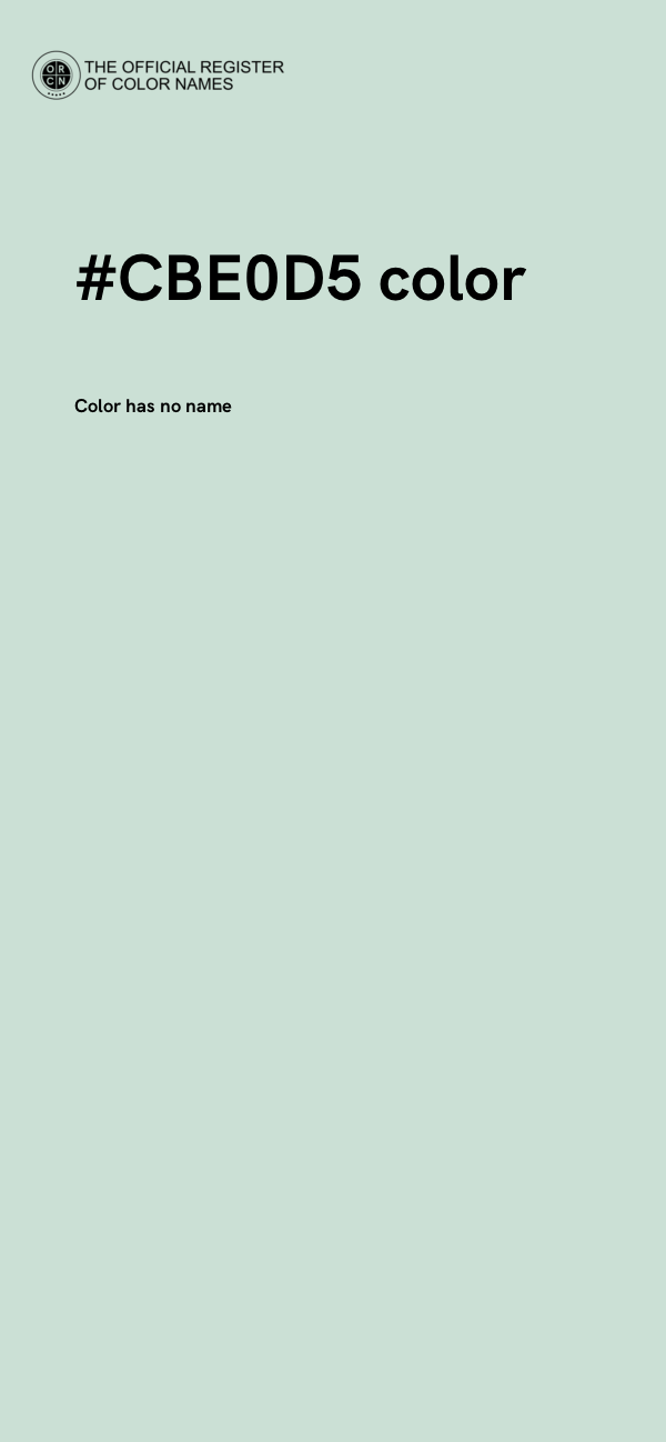 #CBE0D5 color image
