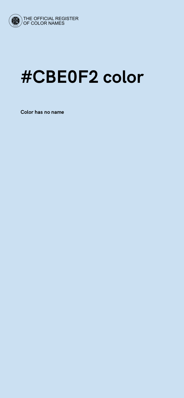 #CBE0F2 color image