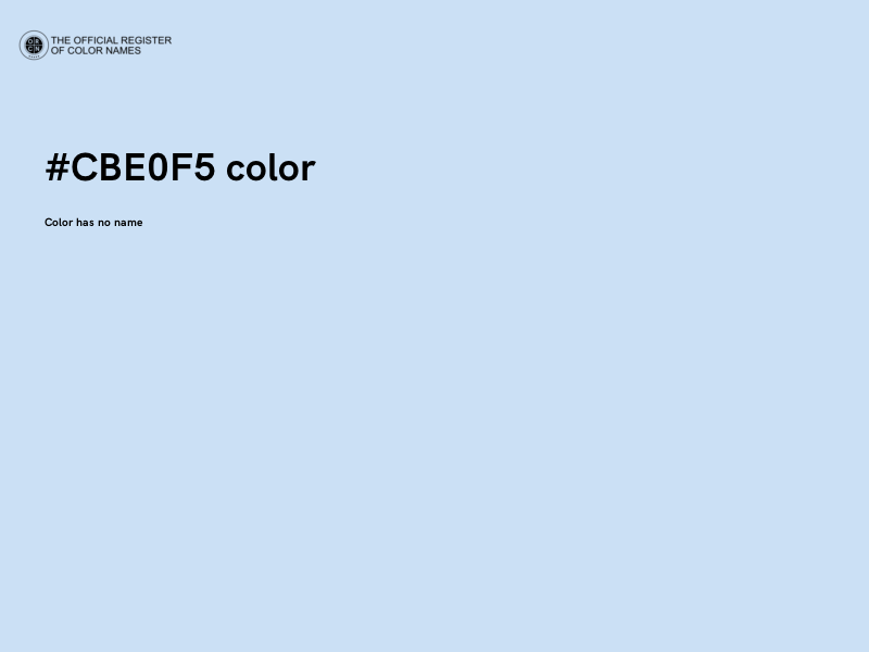 #CBE0F5 color image
