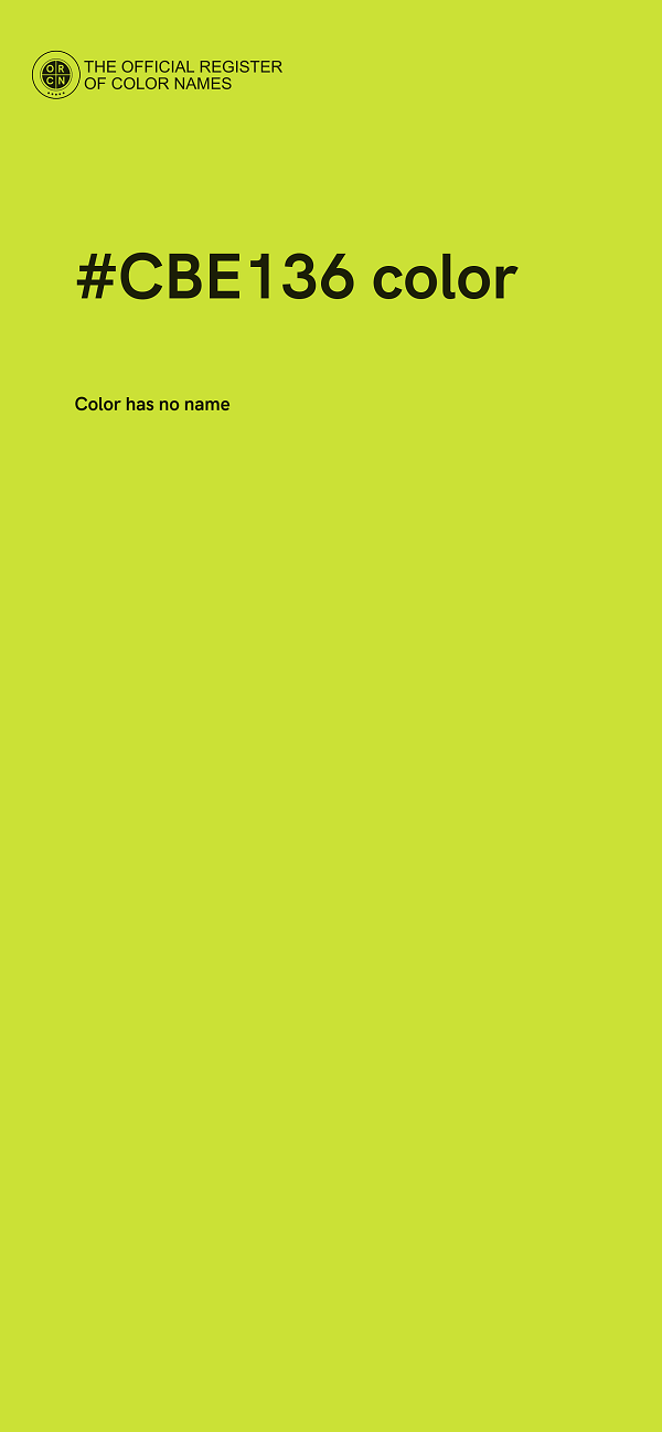 #CBE136 color image