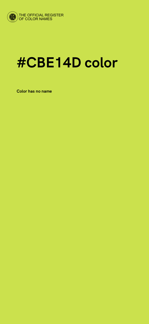 #CBE14D color image