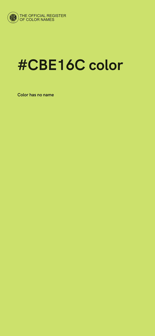 #CBE16C color image